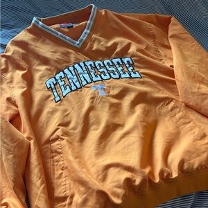 Embroidered Tennessee Pullover V-Neck Sweatshirt Orange Large